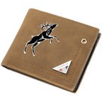 Carteira casual retrô masculina DEABOLAR Carteira de couro PU de grande capacidade com slot para vários cartões