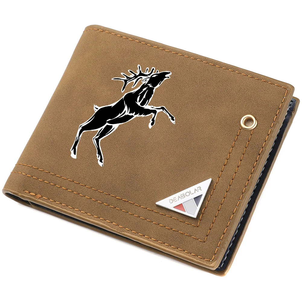 Carteira casual retrô masculina DEABOLAR Carteira de couro PU de grande capacidade com slot para vários cartões