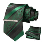 Clássico masculino floral gravata 8cm conjunto de gravata de seda bolso quadrado gravata clipe ternos de negócios acessórios noivo casamento cravat