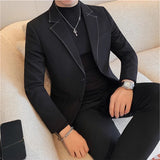 Alta qualidade linha design de luxo terno masculino casacos moda negócios casual dois botões formal social festa casamento terno jaqueta