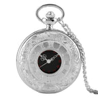 Preto numerais romanos relógio de bolso de quartzo masculino feminino preto oco caso steampunk vintage pingente colar melhores presentes para homens