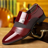 Clássico vestido de negócios sapatos masculinos formal deslizamento em sapatos masculinos oxfords calçados elegantes sapatos de couro para homens mocassins vinho vermelho