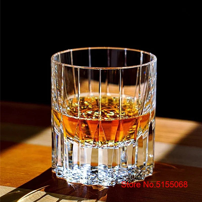 Corte de diamante asterismo mão escultura cristal antigo vidro grosso pesado clássico uísque pedras copo vinho cerveja tumbler lowball