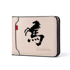 Carteira masculina ultrafina multifuncional casual de couro PU design personalizado elegante