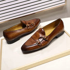 Felix chu mocassins masculinos de couro genuíno feitos à mão com alça de monge sapatos casuais para festa de casamento calçados de verão e outono