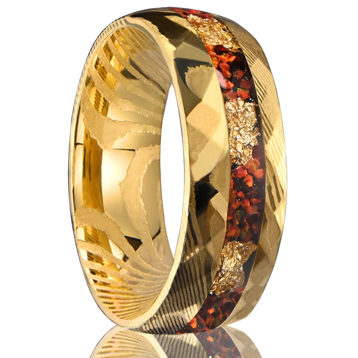 Anel de damasco de alta qualidade para homem anillos bague homme pareja de compromiso moda jóias alianças de casamento opala anéis de noivado