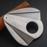 Cortador de charuto com lâmina afiada portátil cortador de aço inoxidável viagem lâmina de dois gumes tesoura de charuto presente para o dia dos pais do homem