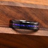 Anel de carboneto de tungstênio preto 8mm para homem anillos bague homme pareja de compromiso joias da moda alianças de casamento anéis de noivado