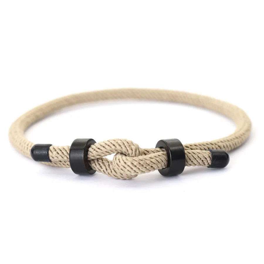 Pulseira ajustável corda vermelha para homens, fecho de aço inoxidável, braclet de ciclismo ao ar livre, grau A, corda de 4mm, presente para ele