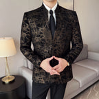 Blazer Masculino de Luxo em Jacquard - Elegância Atemporal para Ocasiões Especiais