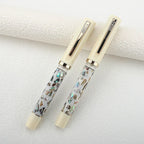 Jinhao 58 mãe de pérola concha caneta tinteiro cores estudante f ef nib caneta de caligrafia papelaria escola material de escritório
