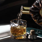 Japonês edo designer amassado papel forma irregular cristal facetado der whiskybecher uísque rocha vidro arte copo de vinho