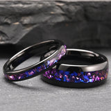 Anel de carboneto de tungstênio para homem anillos bague homme pareja de compromiso moda jóias banda de casamento anéis de noivado de ametista