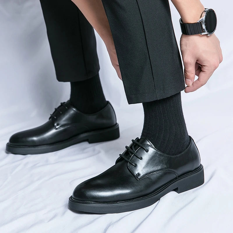 Primavera outono sola macia confortável sapatos casuais masculinos caminhadas ao ar livre sapatos de viagem high end alta qualidade terno masculino sapatos