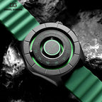 DANIEL GORMAN Relógio Esportivo para Homens Moda Verde Pulseira de Silicone Relógio de Pulso Luminoso À Prova D 'Água com Contas Magnéticas Mãos DG0788