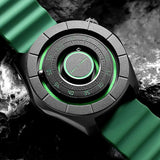 DANIEL GORMAN Relógio Esportivo para Homens Moda Verde Pulseira de Silicone Relógio de Pulso Luminoso À Prova D 'Água com Contas Magnéticas Mãos DG0788