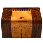 CIGARLOONG-Caixa De Exposição De Charuto De Madeira Com Alça, Umidificador, Umidificador, HH-9002