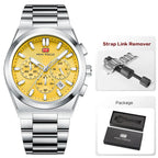 Mini foco moda masculina militar esporte relógio pulseira de aço inoxidável luminoso resistente à água relógio de pulso de quartzo com calendário1614