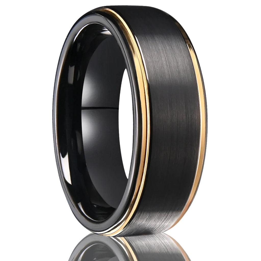 Anéis clássicos de carboneto de tungstênio para homens anillos bague homme pareja de compromiso joias da moda alianças de casamento anel de noivado