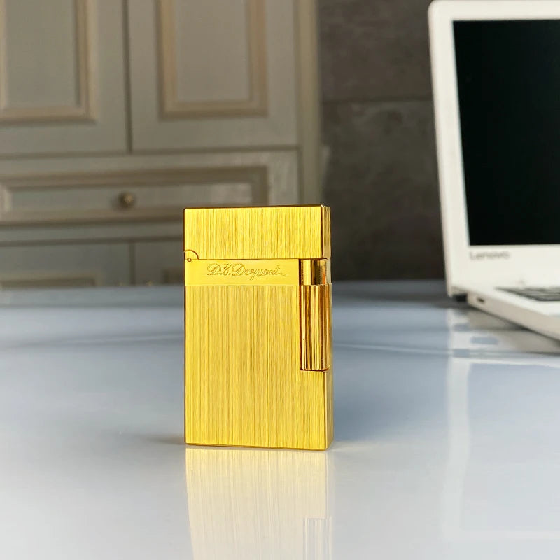 Mechero retro con som brilhante, carcasa de latón, enc endedor ein prueba de vento, regalo para hombre, novo