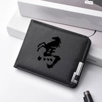 Carteira masculina de lona dobrável dupla multifuncional porta cartão de crédito carteira curta de desenho animado organizador compacto para homens