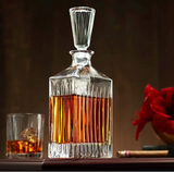 Cristal sem chumbo uísque decanter & licor decanter com rolha de vidro para álcool bourbon scotch 650ml