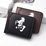 Carteira masculina ultrafina multifuncional casual de couro PU design personalizado elegante