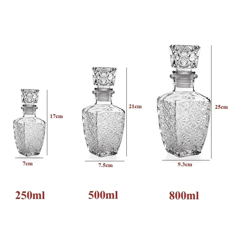 800ml opcional vidro de cristal uísque licor garrafa de vinho vidro decantador de licor