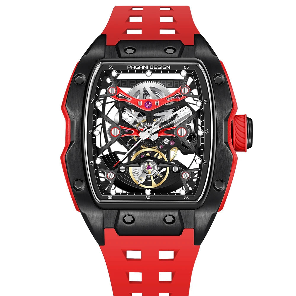Pagani Design Relógio mecânico masculino, caixa de aço inoxidável impermeável, mostrador luminoso, nova moda, 50m, 2024