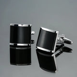 Camisa francesa Abotoaduras Material De Cobre, Abotoaduras De Zircão Preto, Acessórios De Moda, Atacado