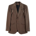 Jaqueta de terno com alça masculina, blazers casuais de negócios, casamento do noivo, casaco social, nova moda, outono, inverno, 2022