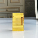 Mechero retro con som brilhante, carcasa de latón, enc endedor ein prueba de vento, regalo para hombre, novo