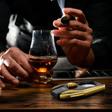 Cortador de charutos, cortador de charutos de guilhotina dupla de precisão, lâminas de aço inoxidável, com trava segura, cortador de charutos de calibre até 62