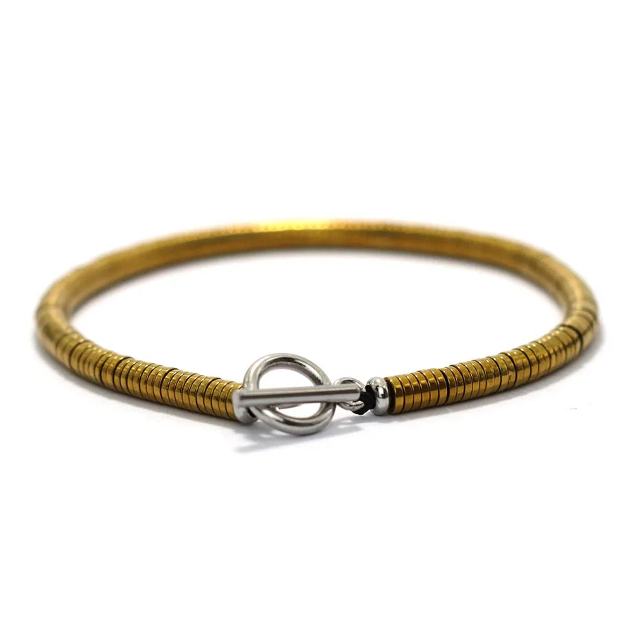 Único irregular 4mm pequena hematita pedra pulseira para homens vintage ouro prata cor semente contas braslet cura jóias pulseria