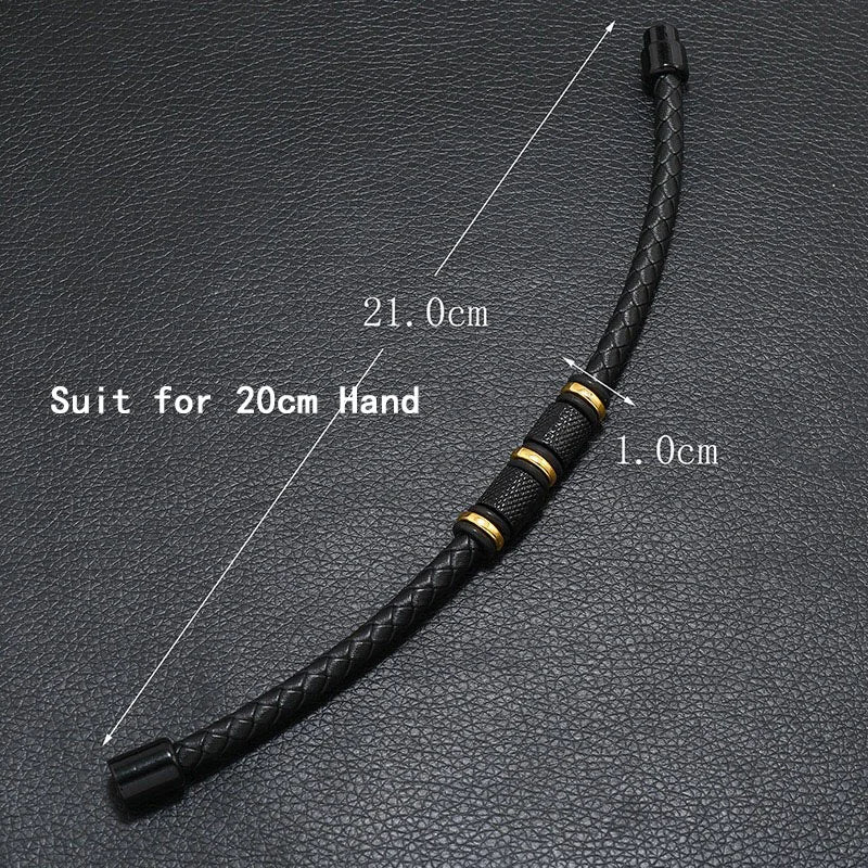 Novo em homens pulseira de couro genuíno romance atrract magentic braclet homme punk jóias acessórios pulseira cabo brazalete presente