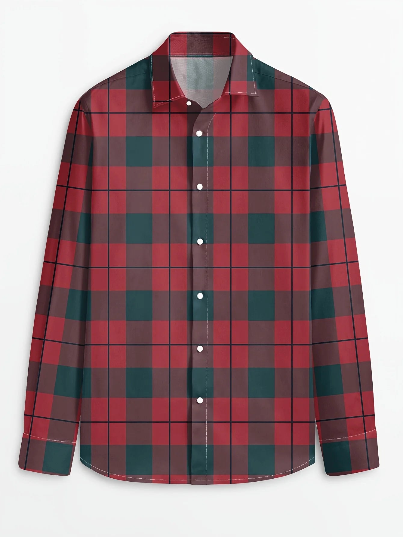 2025 camisa masculina de manga comprida com estampa xadrez casual slim fit streetwear camisa estampada elegante blusa superior confortável para homens