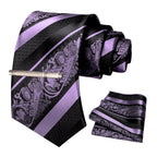 Clássico masculino floral gravata 8cm conjunto de gravata de seda bolso quadrado gravata clipe ternos de negócios acessórios noivo casamento cravat