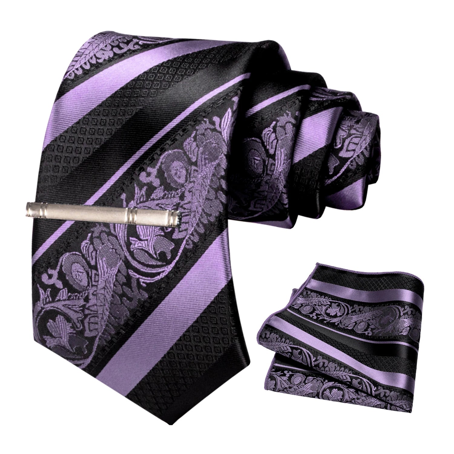 Clássico masculino floral gravata 8cm conjunto de gravata de seda bolso quadrado gravata clipe ternos de negócios acessórios noivo casamento cravat