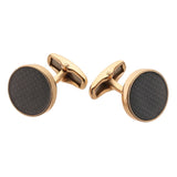 Abotoaduras De Fibra De Carbono Redonda Rosa Para Homens, Camisa Francesa, Material De Cobre, Novos Acessórios De Vestuário, Atacado