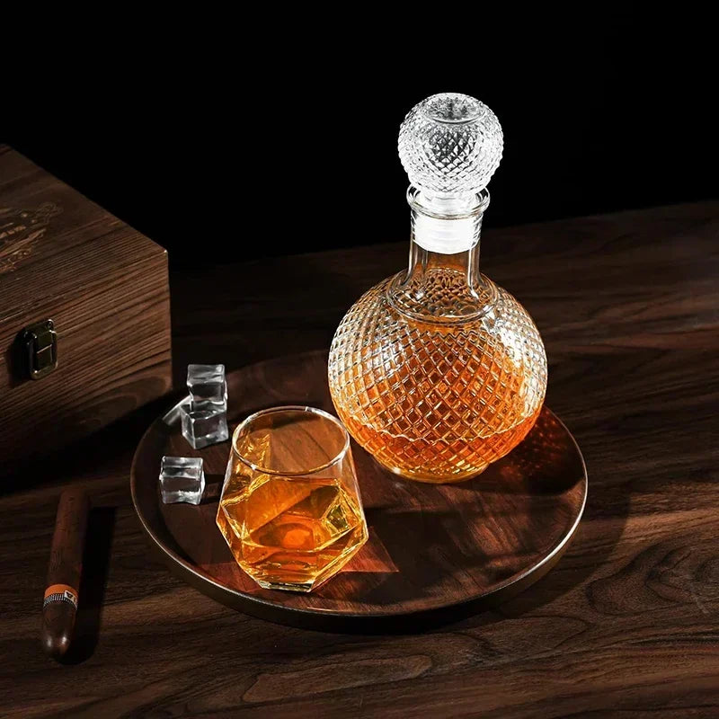 Decantador de licor de vidro 50ml/250ml/500ml/1000ml com rolha de globo hermética, decantador de uísque para álcool, vinho, enxaguatório bucal