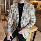 2025 moda bordado jacquard terno jaqueta estilo coreano fino ajuste negócios formal festa de formatura social smoking roupas masculinas 5xl-m