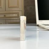 Encendedor retro de sonido brilhante, carcasa de latón a prueba de vento, butano inflável, antiderrapante lateral, encendedor d