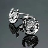 Abotoaduras de camisa francesa masculina feitas de material de cobre abotoaduras de cabeça de cavalo animal acessórios de roupas da moda atacado