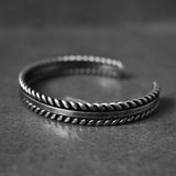 Novo vintage antigo prata cor pulseiras de aço inoxidável para homens moda nórdico vikings pulseiras festa jóias presentes atacado