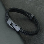 Nova moda masculina pulseira fio dupla camada destacável combinando empilhável braslet acessórios de lazer hombre erkek bileklik