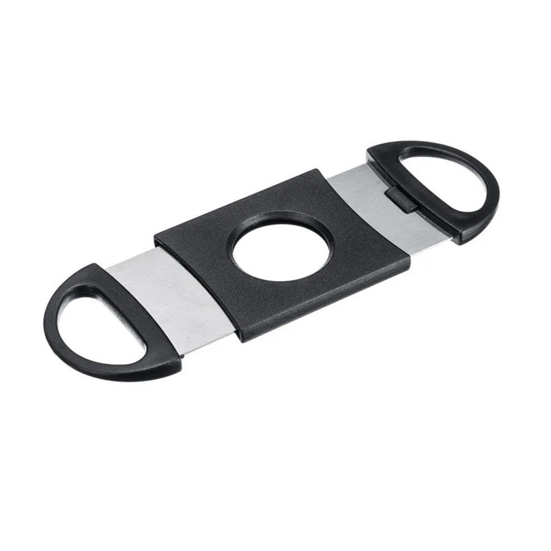 Cortador de charuto preto, aço inoxidável, afiado, cortador de charuto manual, acessórios para festa de casamento, lembrança, presentes