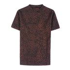 Padrão de leopardo t camisa para homens verão nova moda 3d impresso mangas curtas fino ajuste em torno do pescoço casual camisetas streetwear 4xl-m