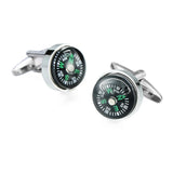 Camisa francesa Abotoaduras Material De Cobre Para Homens, Abotoaduras Circulares, Acessórios De Moda, Atacado