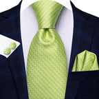Conjunto clássico de gravata de seda masculino, gravata, listrada azul bordô, lenço elegante, abotoaduras, moda luxo, 3 peças