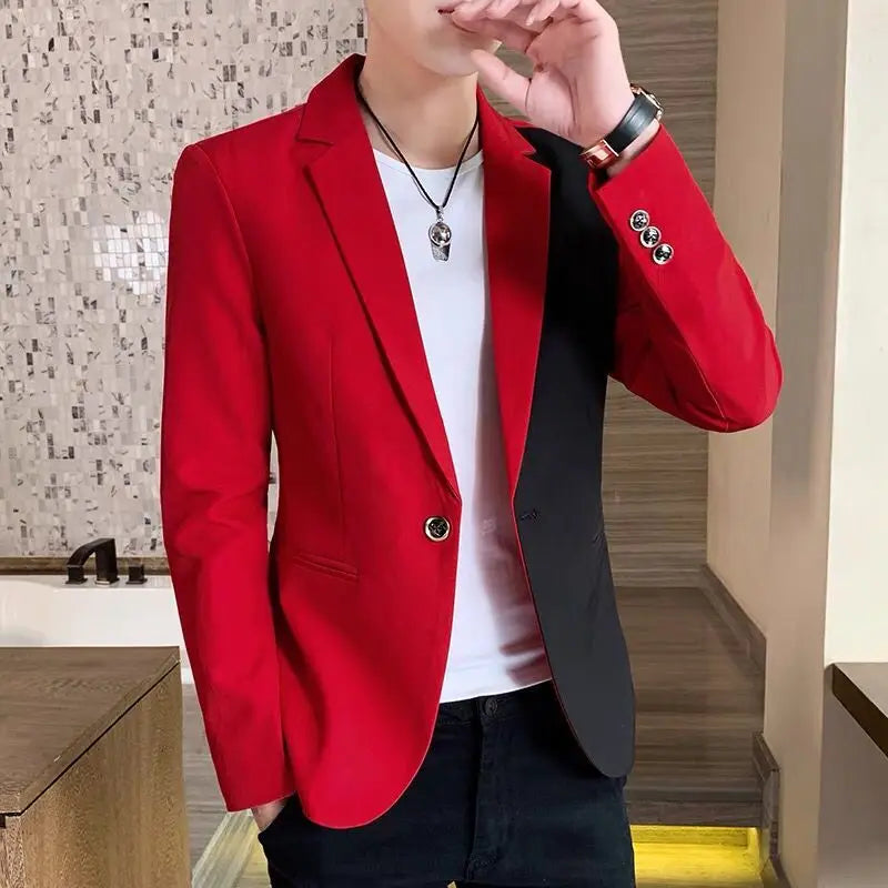 2022 nova primavera gradiente cor terno jaqueta streetwear coreano magro ajuste casual blazer casamento negócio roupas terno casacos